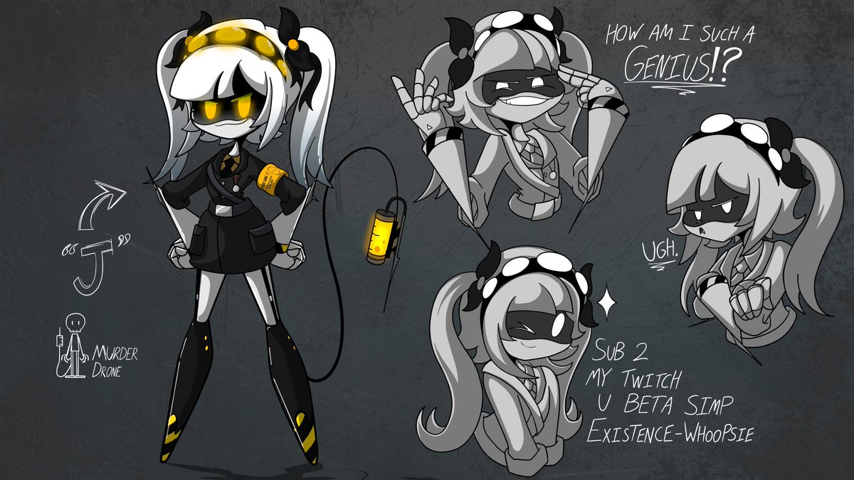 A little treat for the Christmas break, J concept art!  And a little fact from Liam too: J's uniform isn't any more "official" than N or V's despite what she'd love you to think, she's just more of an insufferable tryhard.