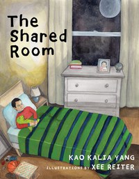 THE SHARED ROOM by <a href="/kaokaliayang/">Kao Kalia Yang</a> "When someone you love dies, you know what doesn’t die? Love. On the hot beach, among colorful umbrellas blooming beneath a bright sun, no one saw a little girl walk into the water"  #BindingBooks upress.umn.edu/book-division/…
