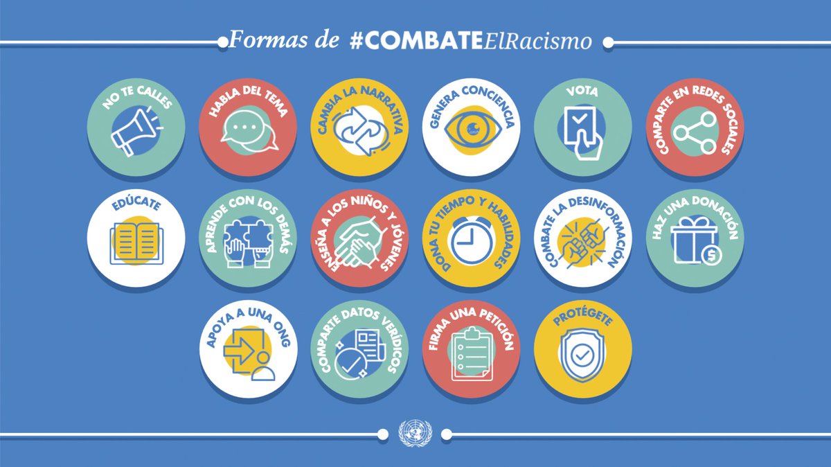 El racismo, la discriminación y la xenofobia nos perjudican a todos.

Pero todos, en todas partes, podemos hacer algo para promover la compasión, la tolerancia y la aceptación.

Más ideas de #CombateElRacismo: un.org/es/fight-racism