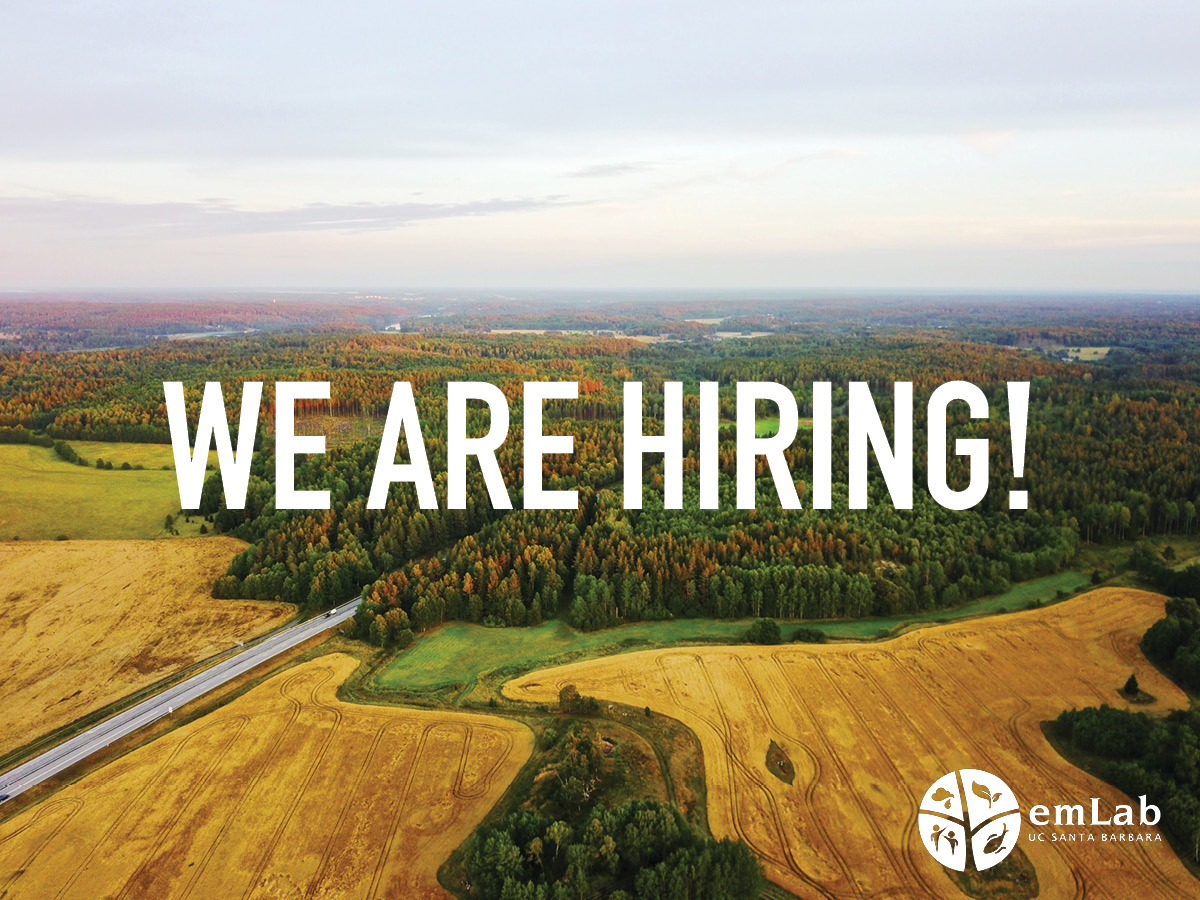 Interested in using #datascience and #remotesensing to support environmental economics research projects? Apply for our Remote Sensing Specialist position by January 17th: recruit.ap.ucsb.edu/JPF02163 (UCSB is an EOE, including disability/vets)