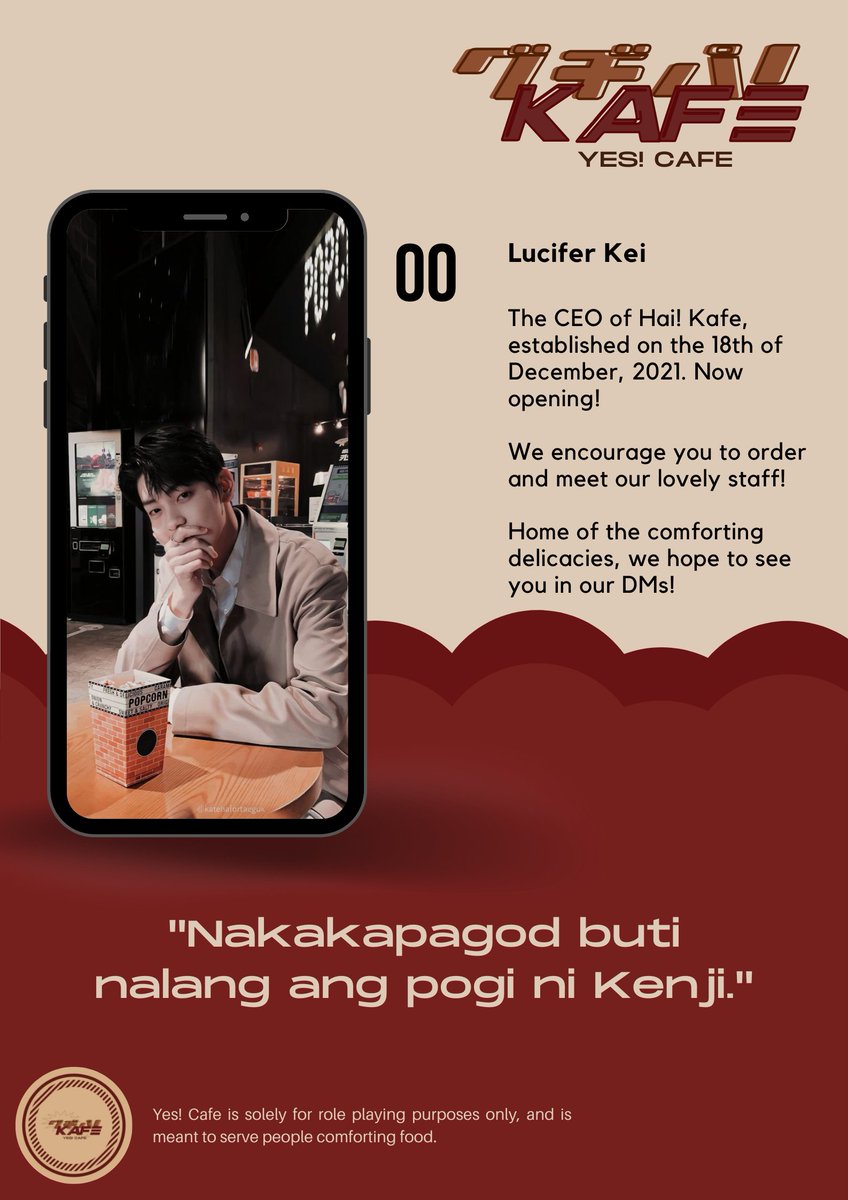 umidlep's tweet photo. ⠀
    Home of the comforting
    delicacies! ⠀
    Tsukishima Lucifer Kei 
    The CEO of Hai! Kafe!
⠀ https://t.co/EI1oTyJBRH