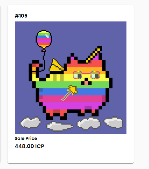 PawsArena's tweet photo. 🚨 Another one of the 7 kitty Gods has been sold for a whooping 448 #ICP🙀
The kitty Gods are the rarest NFTs in our collection. There are only 7 of them in total🐱
Congratulations to both the buyer and the seller 🔥
Which God is next? 👀
#Dfinity #ICKitties #EntrepotApp #NFT https://t.co/O5KYCT9Edd