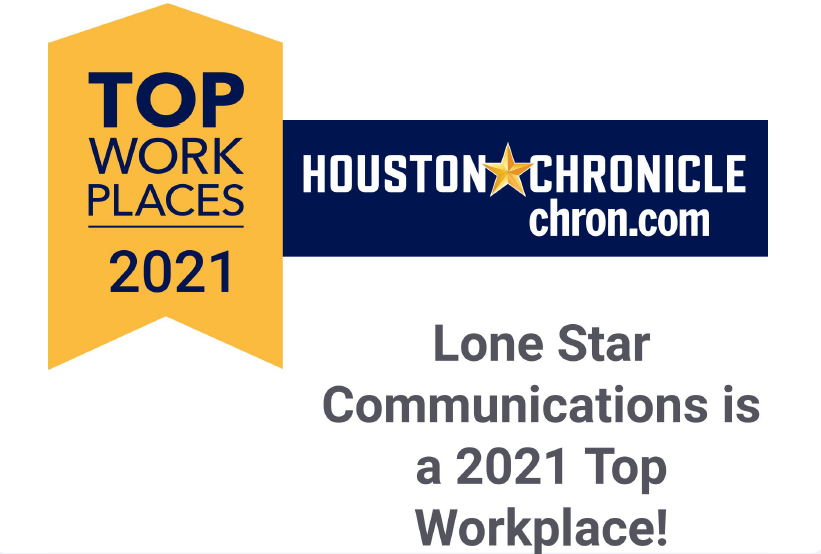 lonestarcom's tweet photo. Houston, we *don't* have a problem!  Lone Star Communications is a 2021 Top Workplace!

#lifesafety #healthcare #commercial #houston #texas https://t.co/5ehBZmUwpE