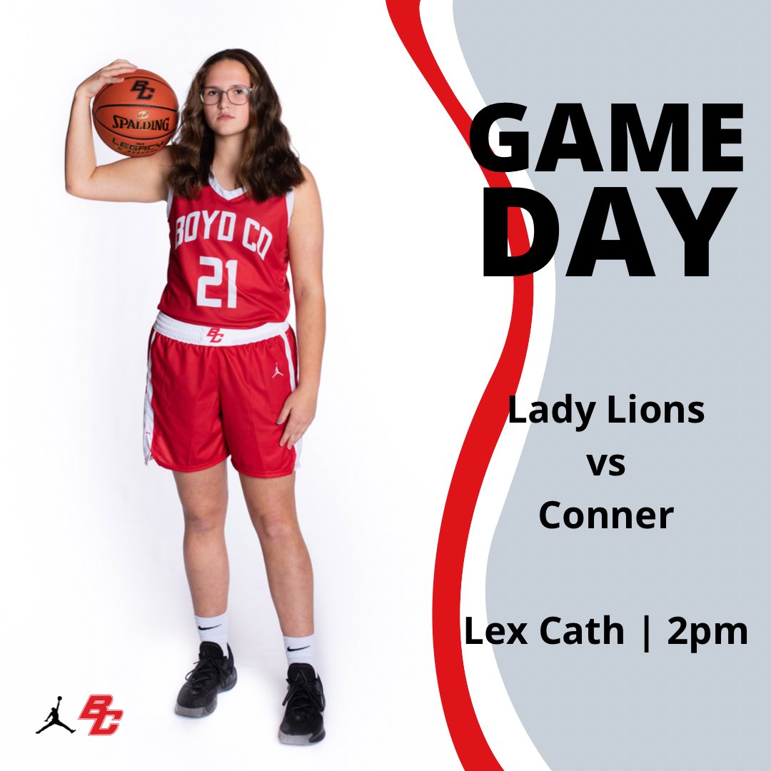 BoydCoHoops's tweet photo. It’s GAMEDAYYY! ❤️
Lady Lions vs. Conner
(@ Lex Cath)
🦁 Varsity 2:00pm https://t.co/dBSd9OuvCt