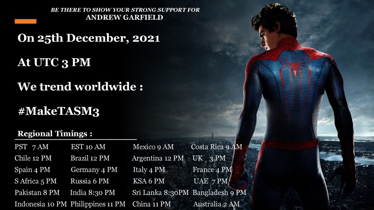 Binge Watch This on Twitter: "The campaign for Sony to make TASM3 with #AndrewGarfield is heating up now 🔥 #MakeTASM3 https://t.co/9YyWQiFNbJ" / Twitter