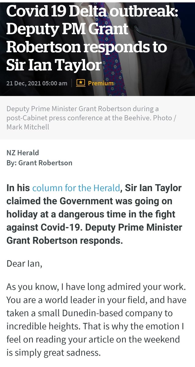 rugbyintel's tweet photo. Grant Robertson's response to Ian Taylor in today's Herald https://t.co/5AfSoTigKV
