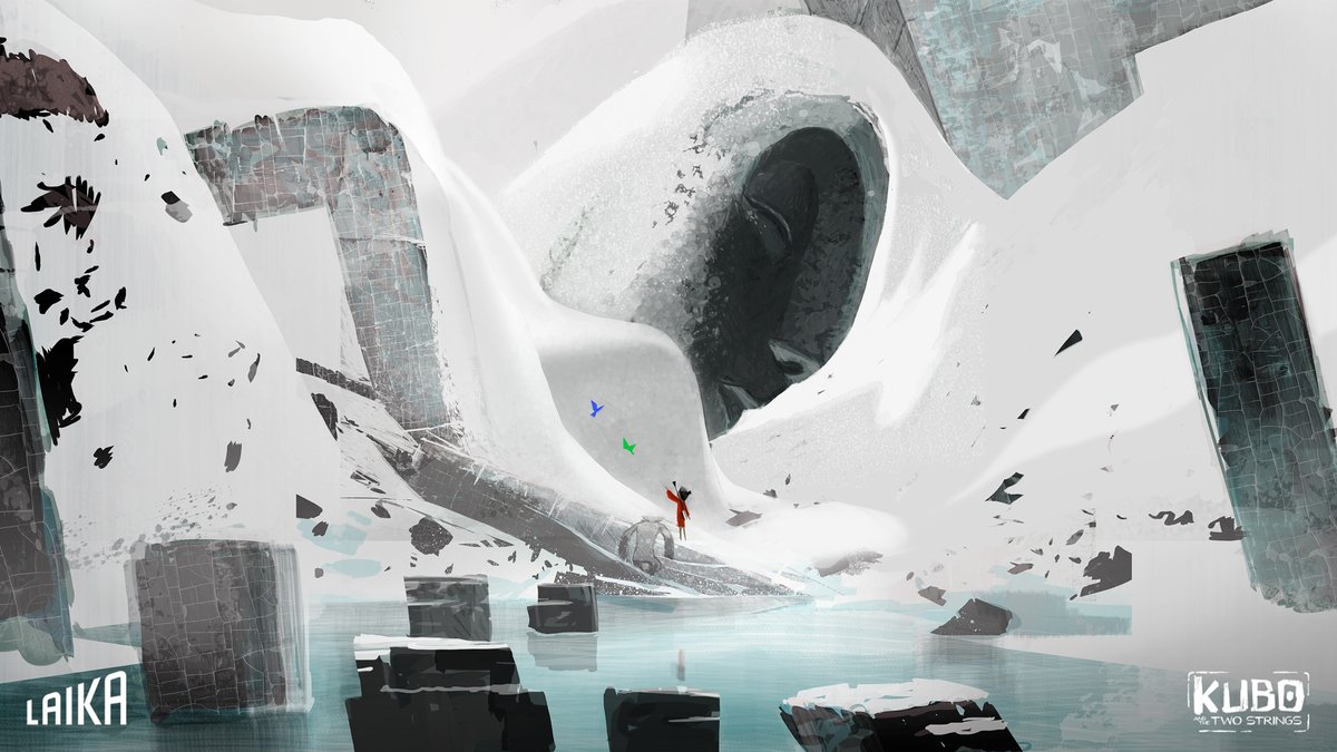 #Kubo finds beauty and joy even in the most forbidding and perilous places, like the snowbound foothills where his quest begins. #artof