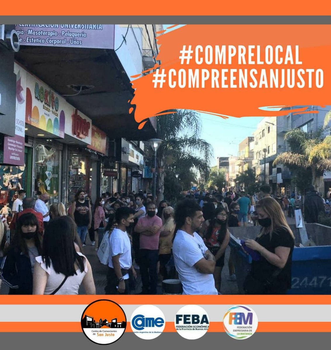 ccsanjusto's tweet image. Campaña #CompreLocal en San Justo
Desde el Centro de comerciantes, profesionales e industriales de San Justo, lanzamos una campaña para incentivar el compre local.
El objetivo es acompañar al comerciante brindándole una herramienta que, contribuya a fortalecer su oferta
#SanJusto