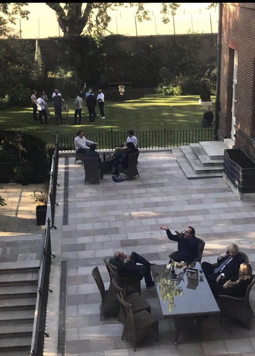 Dominic Cummings (@dominiccumins) on Twitter photo Just to set the record straight, what you see here is part of my masterplan, it’s not actually me in this pic, it’s <a href="/JamesCleverly/">James Cleverly🇬🇧</a> in a bald wig. I was in number 11 holding <a href="/pritipatel/">Priti Patel MP</a>’s broomstick while she took the picture. #CashingOut Just to set the record straight, what you see here is part of my masterplan, it’s not actually me in this pic, it’s <a href="/JamesCleverly/">James Cleverly🇬🇧</a> in a bald wig. I was in number 11 holding <a href="/pritipatel/">Priti Patel MP</a>’s broomstick while she took the picture. #CashingOut