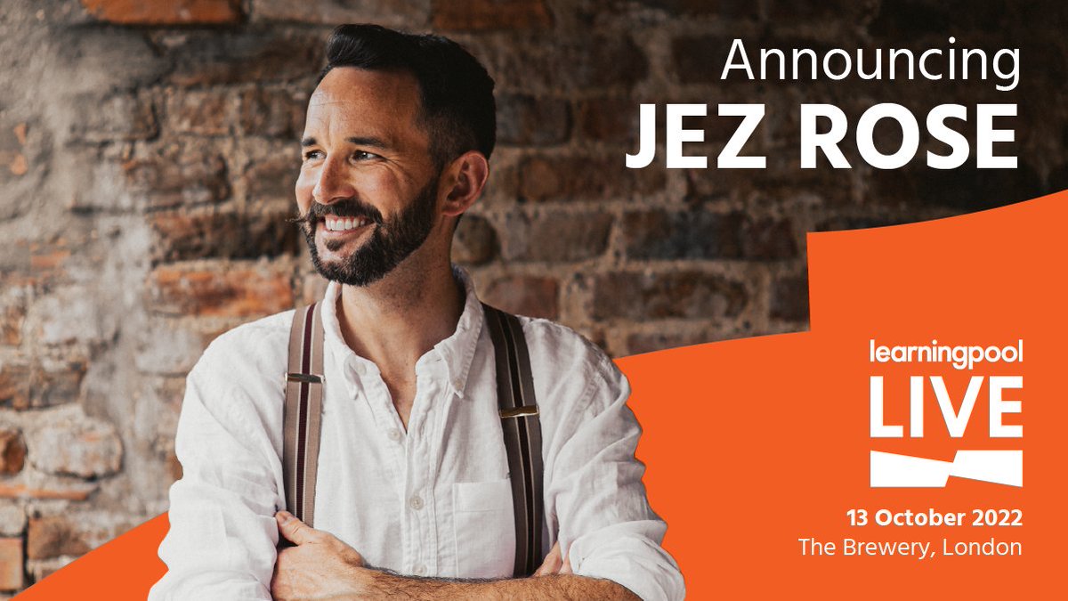 LearningPool's tweet photo. We're delighted to be welcoming back broadcaster and author, @ThatJezRose as our host and #keynote for our 14th annual #LearningPoolLive #event in October. To find out more and to secure your #earlybird ticket, visit here: https://t.co/DVMRGY9yos https://t.co/UJX0psKDd2