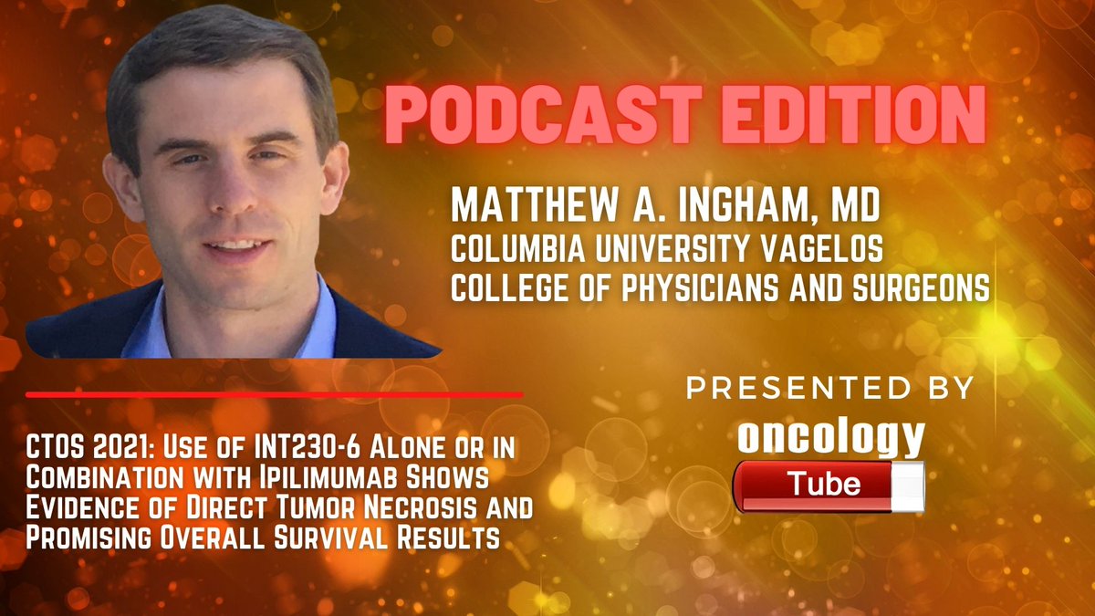 oncologytube's tweet photo. Podcast - Data from Ongoing Phase 1/2 Study Matthew A. Ingham, MD @ColumbiaPS @ColumbiaMed #CTOS21 #INT230-6 #MetastaticSarcomas #Cancer #Research
Link to Audio:
https://t.co/qrBz0yhjK9 https://t.co/iJbIqBGObB