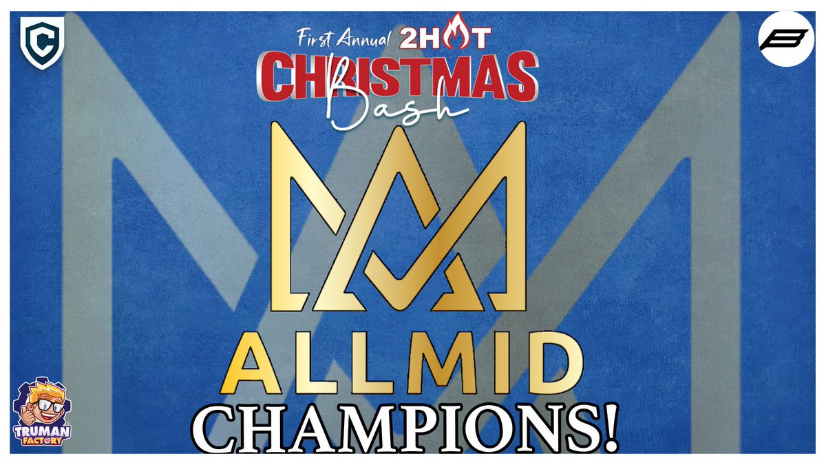 Wolfy2Hot_'s tweet image. I would like to announce the winners of yesterday’s First Annual 2Hot Christmas Bash, they played there hearts out and came out on top, @AllMid_GG now holds the #2Hot crown; Congratulations #AllMid on taking the victory👑 🔥 #Champions #WeHeatingUp