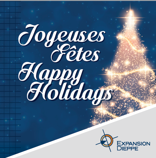 ExpansionDieppe's tweet photo. Notre équipe et conseil d'administration vous souhaitons de très Joyeuses Fêtes et meilleurs voeux de bonheur, santé et prospérité pour l'année 2022
-
Our team and Board of Directors wish you Happy Holidays and best  wishes for happiness, health and prosperity for the year 2022 https://t.co/3UNIrZJEvw