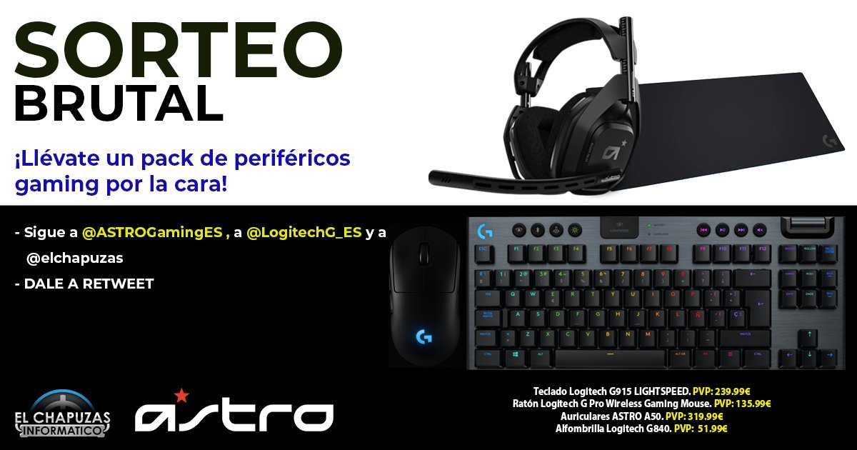 elchapuzas's tweet image. ☃️☃️SUPER SORTEO DE NAVIDAD ☃️☃️

Para participar hay que:
➡️ Seguir a @ASTROGamingES a @LogitechG_ES y a @elchapuzas 
➡️ Hacer retweet

¡Llévate un pack de periféricos gaming brutal! ¡Vamos!!!