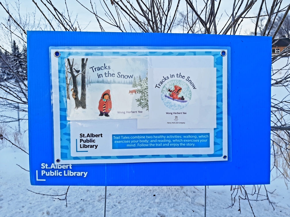 StAlbertLibrary's tweet photo. Tracks in the snow! Where did they come from, where do they go? Enjoying the mild weather today with a walk along the river? Find Wong Yee's winter classic "Tracks in the Snow" near St. Albert Place. Monday, December 20, 10-4:30
#StoryWalk #TracksInTheSnow #StAlbertPublicLibrary https://t.co/mbXvvDaBDK