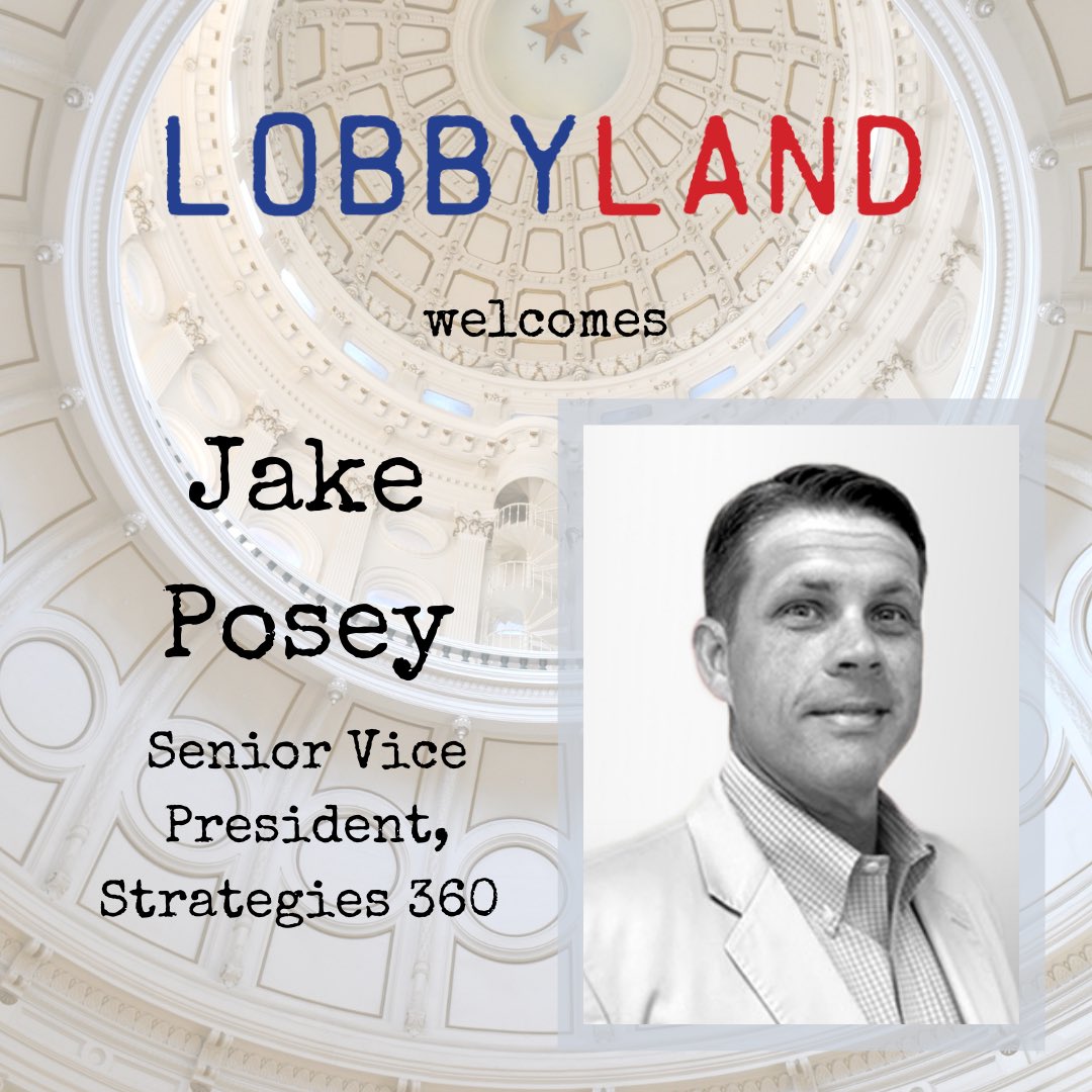 Lobby_Land's tweet photo. Lobby Land is excited to welcome Jake Posey to the pod. Tune in as @PoseyLawFirmPC discusses growing up in a small east Texas town and his journey to the Capitol.  Jake and our host (who went to high school together) also look back on an infamous senior trip. 

#txlege #lobbyland https://t.co/i2jjXti6xN