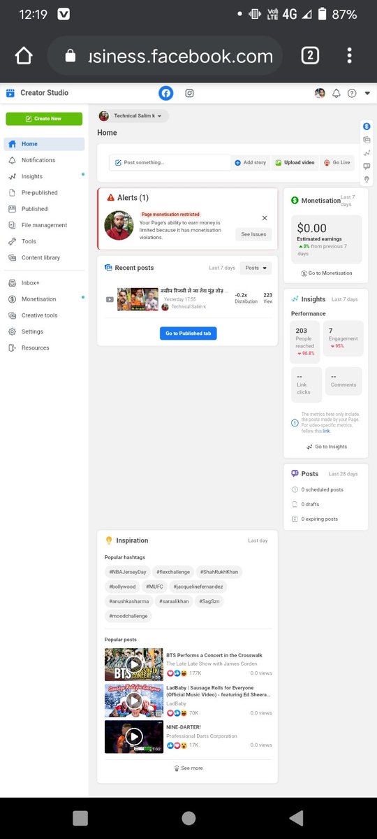 salimuddink1's tweet photo. @MetaforDevs Hi dear Facebook team 
I'm video contet crater I have page monetize but after 11 month not monetize Limited originality of contact problem hptts://facebook.com/Technicalsalimk https://t.co/hvGBJBMQLw