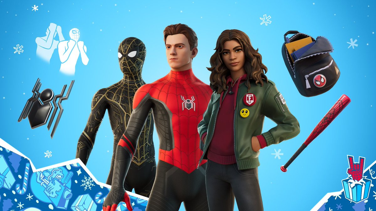 FortniteBR's tweet image. One of the winners of our recent Battle Pass giveaway was unable to accept their prize, so we've decided to gift one lucky follower the No Way Home Bundle! To enter:

- Follow @FortniteBR 
- Retweet this

A random winner will be chosen via @pickaw 1 hour from now. Good luck!