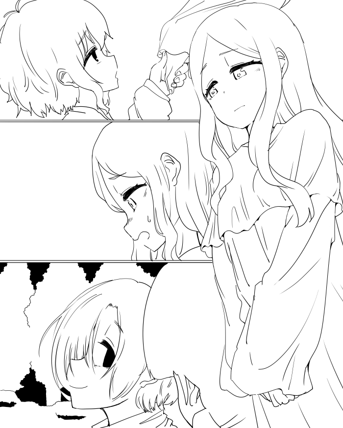 冬コミのひじゆめ本の、「はい、これからエッチな事されます」みたいな絵になってしまったページ 