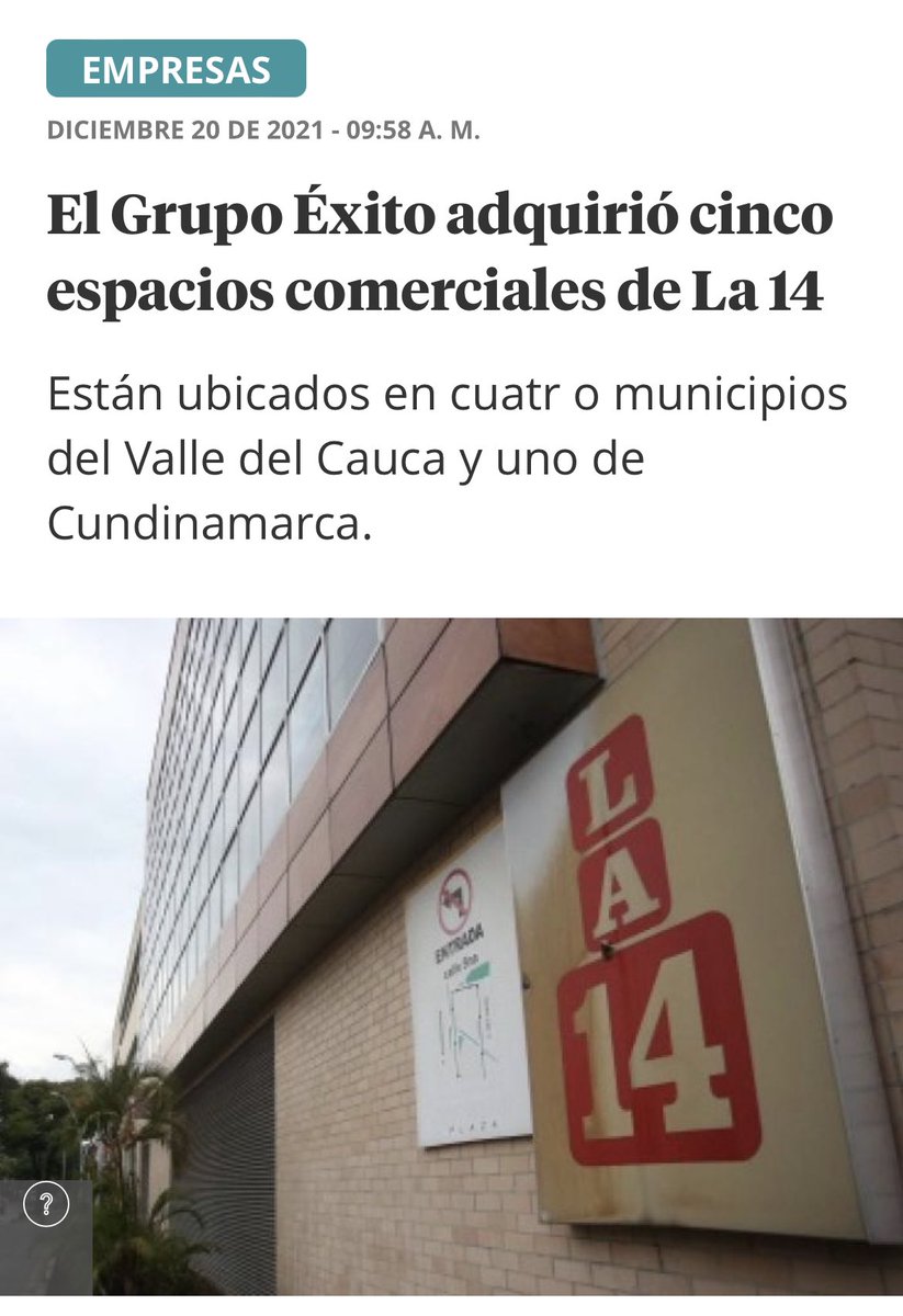 JGGG11's tweet photo. @sicsuper @andresbarretog Para el acuerdo del Exito respecto a los establecimientos de La 14, ¿Sí surtió el trámite de autorización integración empresarial? ¿Que garantías de solicitaron? https://t.co/6jinTjvUY8