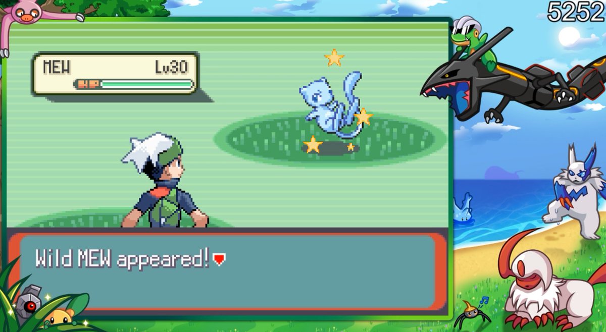 RavenGoingUp's tweet photo. Shiny Mew after 5,252 RAs in Emerald!✨🌟

Video: https://t.co/iR1rwRAOGM https://t.co/E7zQwOVH7e