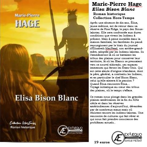 CatMo0105's tweet photo. Merci @BooksTrailers d'avoir mis à l'honneur le roman de Marie-Pierre Hage, Elisa Bison Blanc #collectionhorstemps
#indiens Lakotas #réserve #PineRidge #Sioux #voyageinitiatique #fantômes du passé #EtatsUnis https://t.co/bWvnkBFboE