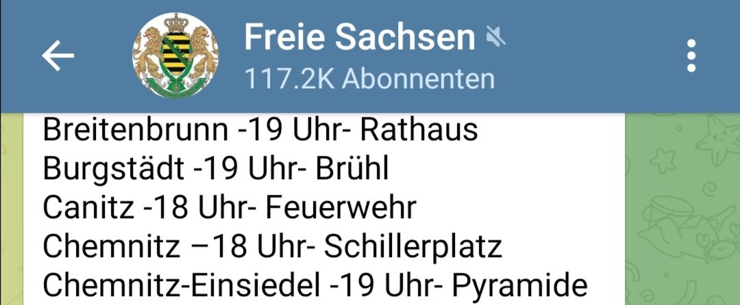 _C_Nazifrei's tweet photo. 1850: In der Chemnitzer Innenstadt kommt es wohl nicht mehr zu einem größeren Aufmarsch von Schwurbler*innen. Umso interessanter wird wohl heute Chemnitz Einsiedel, wo sich Schwurbler*innen gegen 19 Uhr versammeln wollen. #Chemnitz #c2012 #cerschwurbeln https://t.co/agsCFesEPn