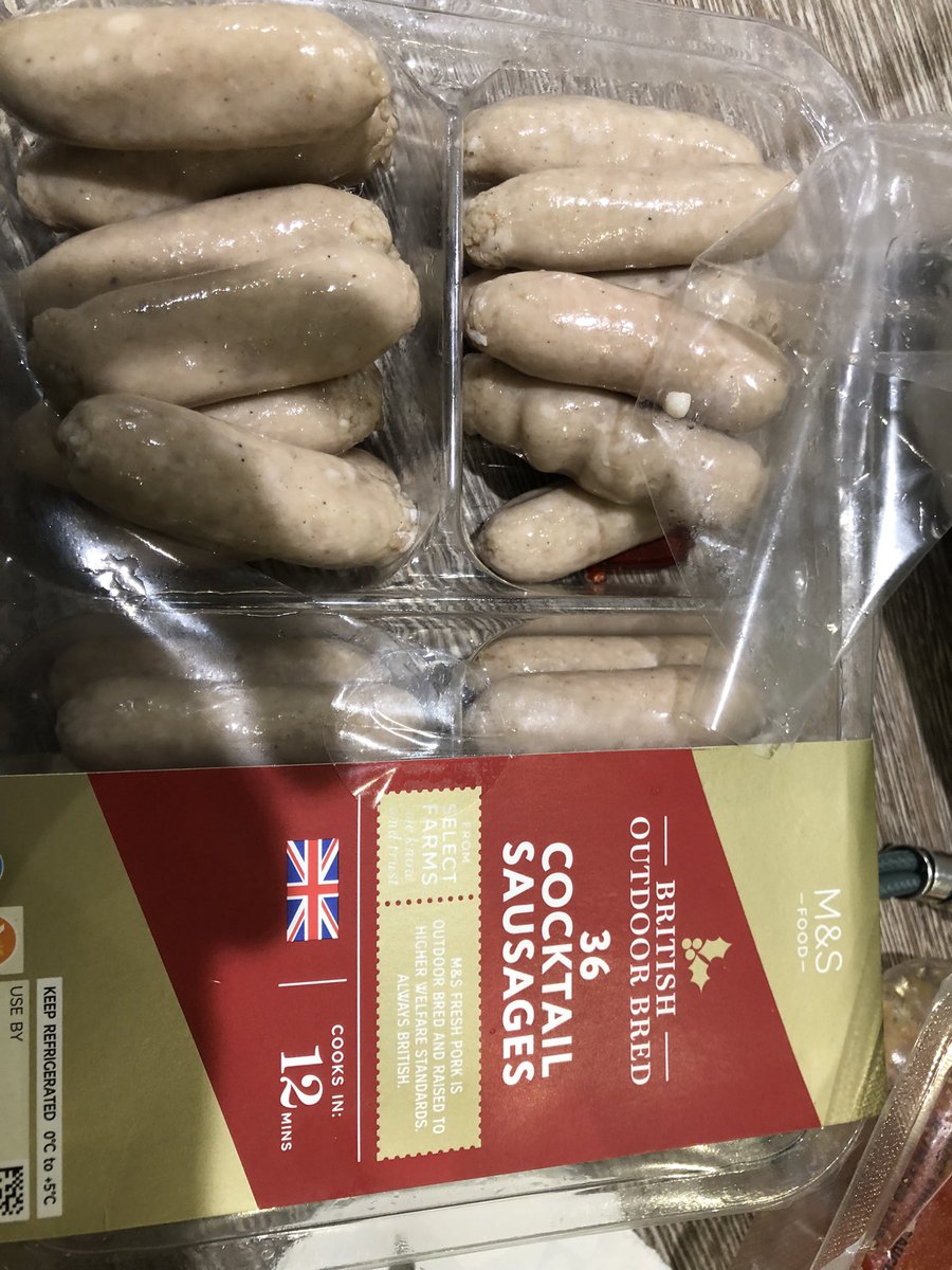 OakesBex's tweet photo. @marksandspencer pretty disgusting to find plastic in the packet of cocktail sausages I bought today. https://t.co/plbh5AvAZ3