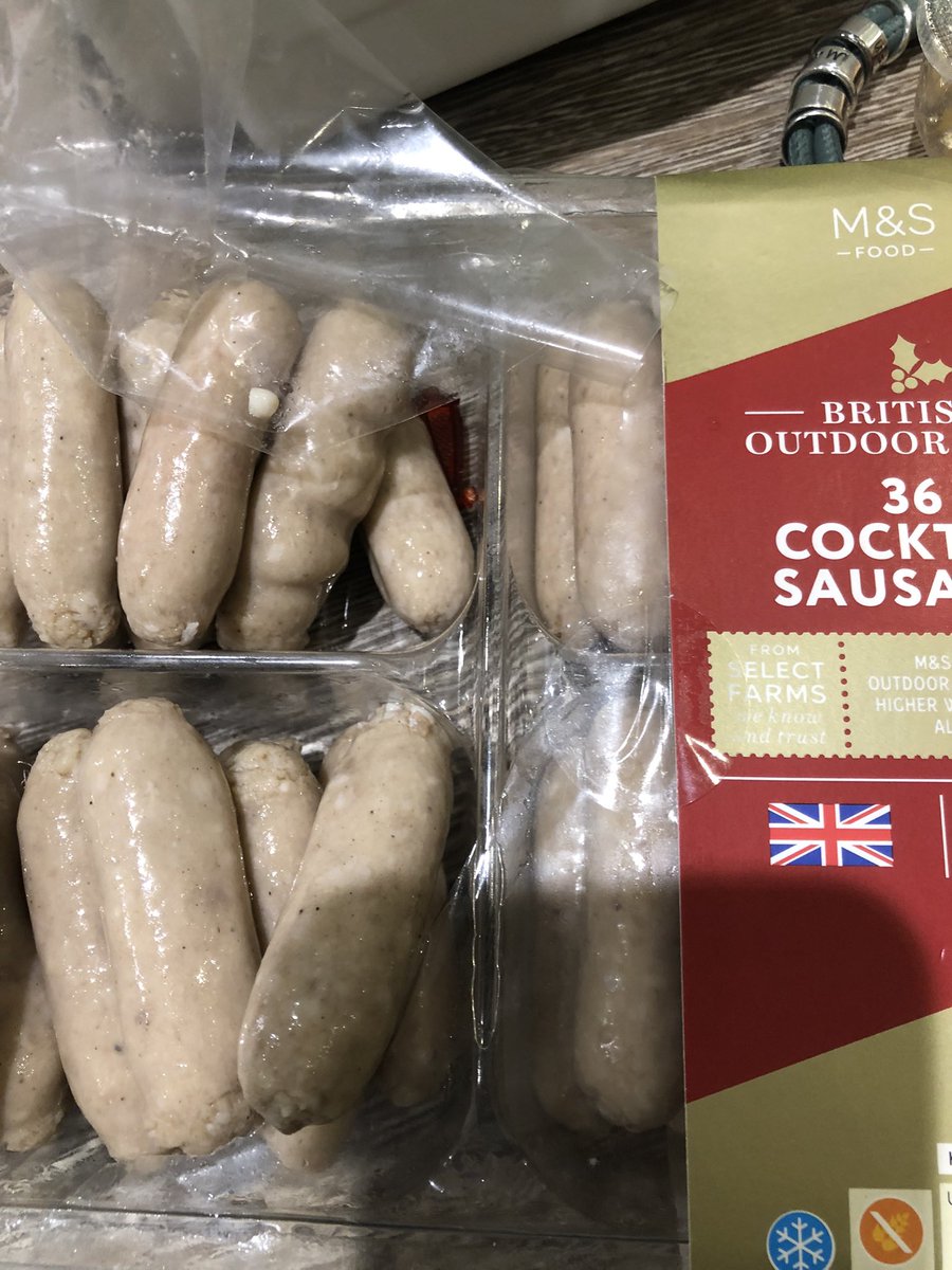 OakesBex's tweet photo. @marksandspencer pretty disgusting to find plastic in the packet of cocktail sausages I bought today. https://t.co/plbh5AvAZ3