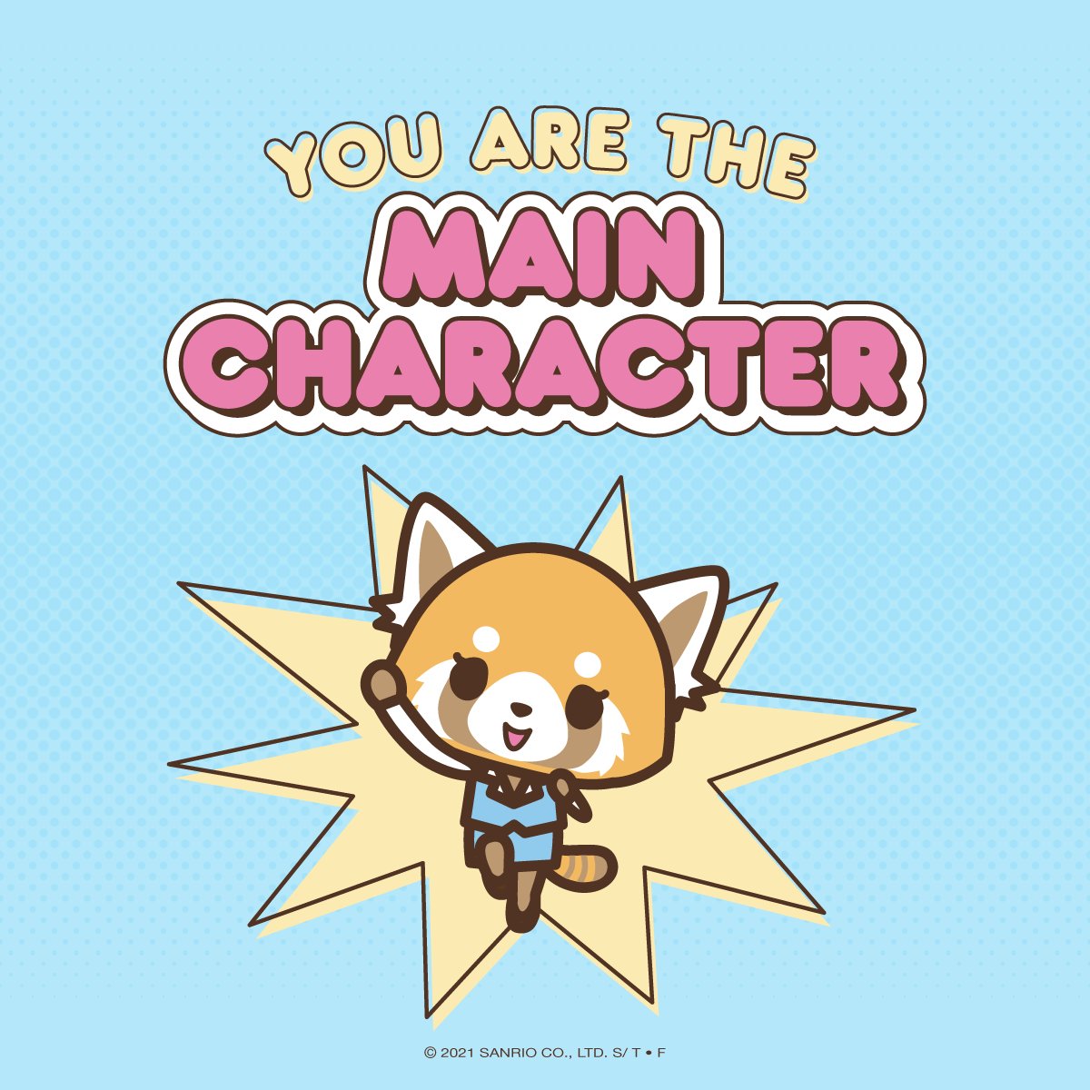 aggretsuko's tweet photo. Main character energy 🧡 #mondaymotivation https://t.co/VjuWJpee1k