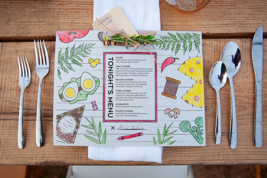 Taking a look back at our benefit dinner at @footprintfarms hosted by <a href="/chefenrika/">Chef Enrika Williams</a>. The Burnt Sienna dinner was an homage to the chef's family roots and love for food + texture.