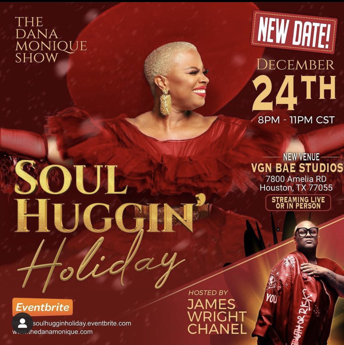 The wait is over…….To those who already purchased tickets those tickets are still good. 

To those who haven’t purchased yet, please get your tickets 

TICKETS TO WATCH FROM THE COMFORT OF YOUR HOME ARE AVAILABLE AS WELL 🎄💚🙏🏾

eventbrite.com/e/soul-huggin-…