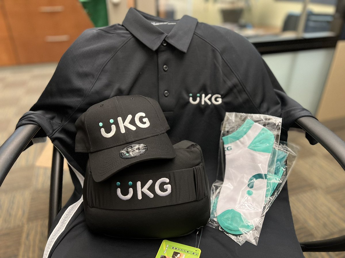 2 days removed from an incredible <a href="/UKGInc/">UKG</a> #UKGConnect. I get back to my office to find these. How it got there, no one knows. But the #UKGswag force is strong today!