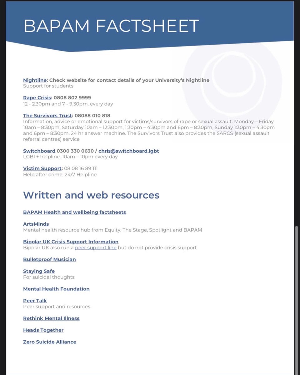 Some useful resources for our community. Help is out there. Sending love and strength to one and all! 💜