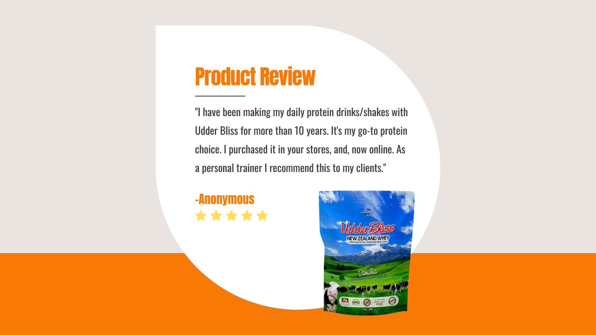 HiHealth's tweet photo. With 100% 5-star reviews, it's easy to see why Udder Bliss Whey Protein is a best seller! Checkout what customers are saying: https://t.co/verblh2UQl https://t.co/KMQc9vLht1