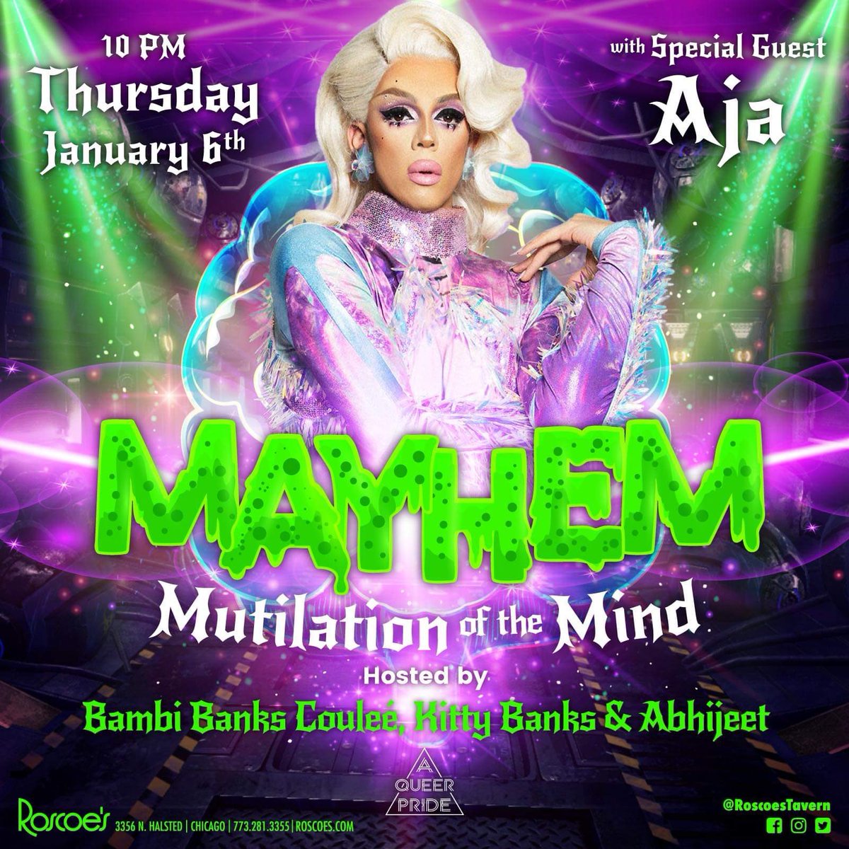 bon_abhijeet's tweet photo. MAYHEM returns Thurs, Jan 6 @roscoestavern 🤮💚
STARRING:
@ajaoxum
@RoofieDubois - HTX
@jforpay
@boyspicegaming
@connorkonz
#stargirl
#anghell - pole & burlesque
#fabulousfreddie - ballroom & vogue
DJ: @arielzetina
Hosted by:
@itsbambibanks
@itskittybanks
and me! https://t.co/3UoRr2Lmij