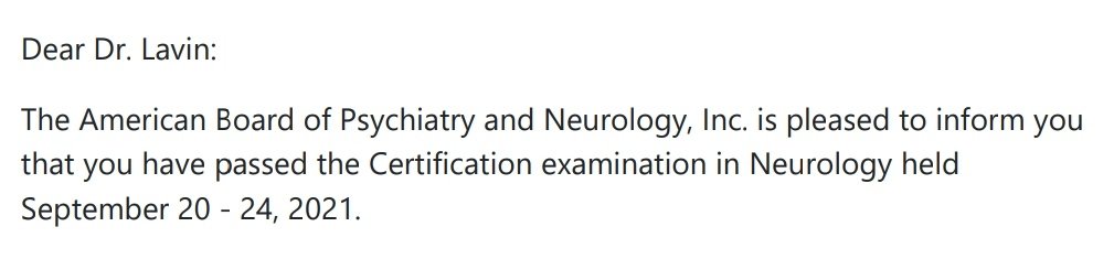 PaulWindex's tweet photo. Today I'm excited to officially pass the neurology boards and become board certified! #certifiedtotreatneurons https://t.co/NiePL5TNQI