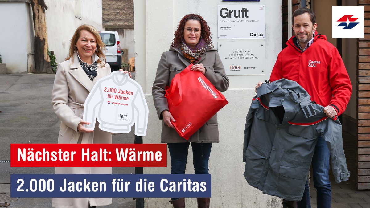 Wir haben die grauen Anoraks unserer KollegInnen gesammelt, um die besterhaltensten Stücke zu spenden. 2.000 hochwertige Jacken konnten wir an die <a href="/CaritasAustria/">Caritas Österreich</a> übergeben. Weitere 500 Jacken werden an die Osteuropahilfe und die Volkshilfe Wien verschenkt 🙌
