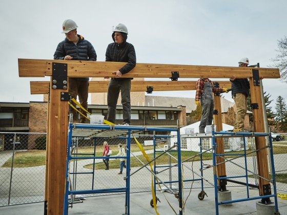 MSU_Grad_School's tweet photo. Six freshly graduated architecture master's students created a bike shelter design that will soon be replicated across MSU's campus.

Full story!
https://t.co/IAkKiPrU0X

#gradlife #MSUGraduateSchool #architecture #sustainabledesign https://t.co/hPL1A0ZPro