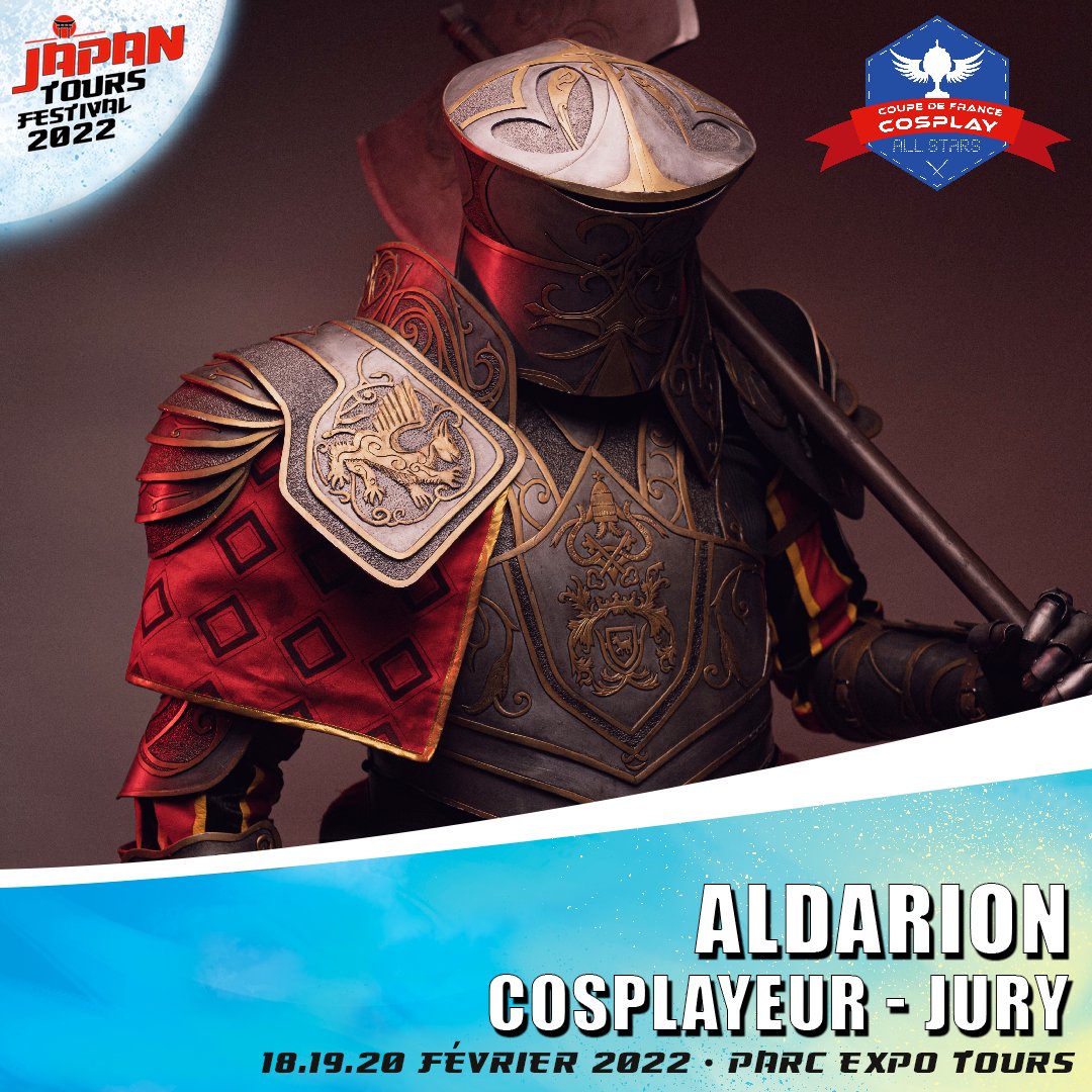 JapanTours37's tweet photo. 📢 Annonce CFC All Stars

3ème membre jury dévoilé : Aldarion, 4è Eurocosplay 2016, Vainqueur French Championships of Cosplay catégorie armure 2017, Vice-champion European Cosplay Gathering 2019, 4è Coupe de France Cosplay 2021

#JTF2022 #JapanToursFestival #cosplay @cfcosplay77 https://t.co/OLFOg82x1N