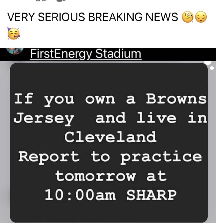 Just show up at the Game… Go@Browns!