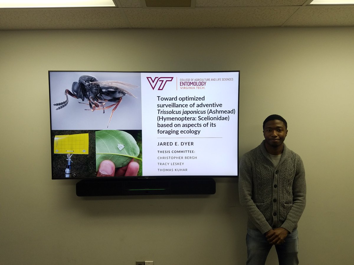 DyerEntomology's tweet photo. Over a week ago I successfully defended my thesis! This photo was taken the day after the actual defense because I forgot to do it earlier. I promise I was better dressed the day before.

Time to change my email signature. https://t.co/yGzxqh7y0U