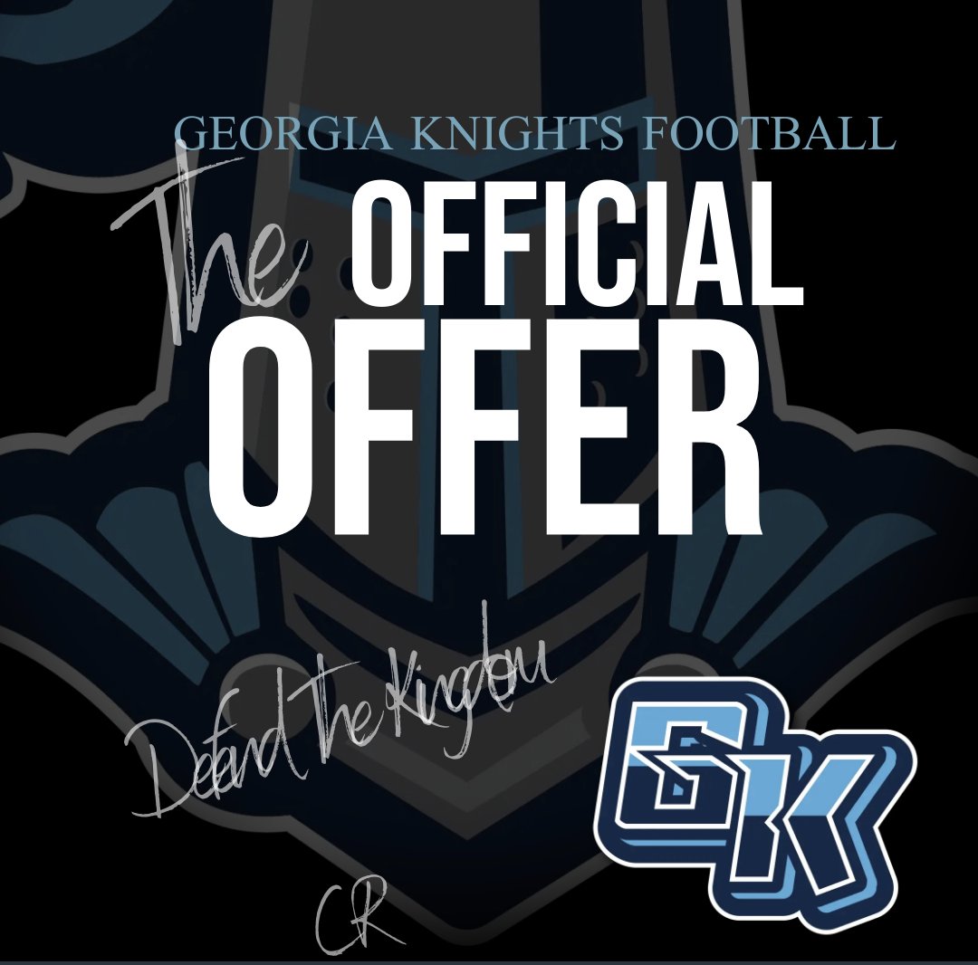 TNbutler72's tweet photo. Blessed to receive a offer from @GeorgiaKnights1 ⚔️⚔️ !! @JCFB_Recruiting @ClintWoodfin @Tyler_Johnson60 @CoachMcgehee https://t.co/4FZDM7gqc8