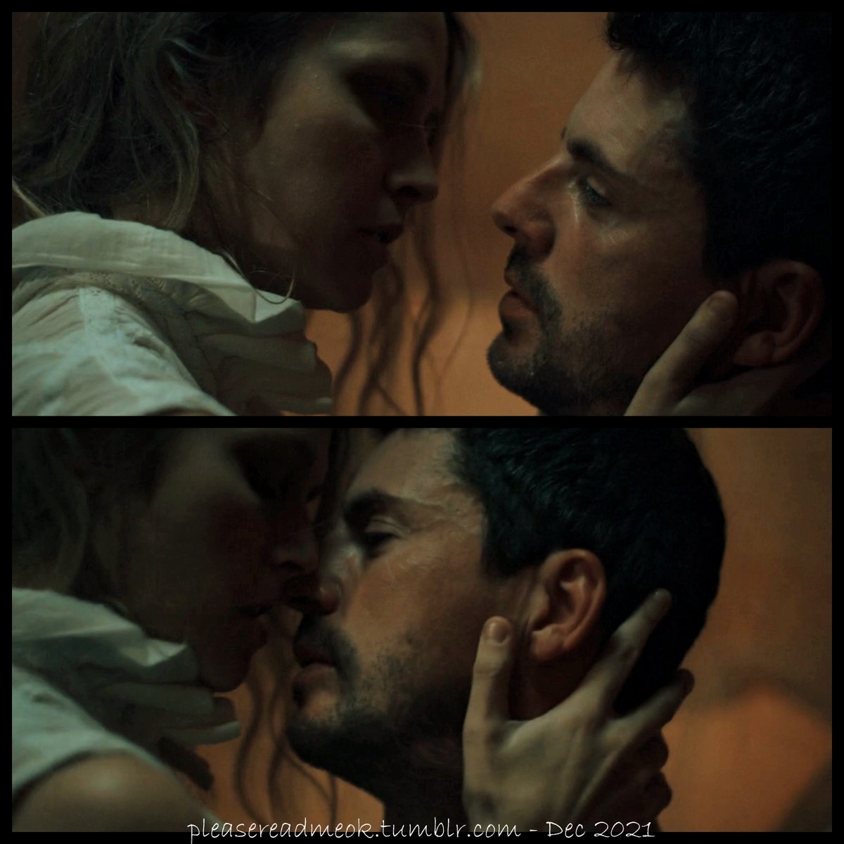 PleaseReadMeOK's tweet photo. “…then let me have you.”
If I hadn’t read the books I would be like - WTF? They haven’t actually done the deed yet???  😂

Pre-season 3 ADOW Rewatch - Season 2/ Episode 5. 
[📷 - ADOW S2:05 my edit]
#matthewgoode #teresapalmer  #adiscoveryofwitches #adow #adows2 #adowrewatch https://t.co/irMeYYuc7l