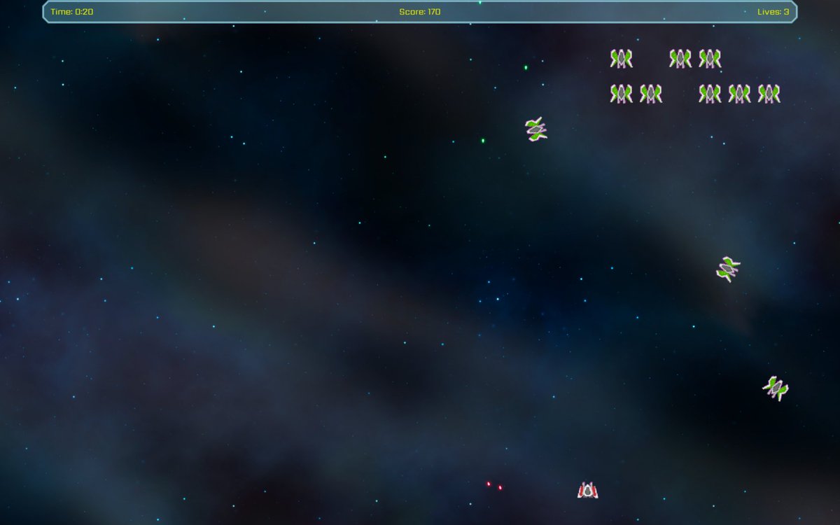 ObscurelyMe's tweet photo. Released a day early! A new alpha release of Ultra Cosmo Invaders is now live on @itchio This new update features an overhaul of the space graphics, title screen, and high score menus. New dev blog to follow from this #indiedev #gamedev 

https://t.co/UGCZInbXpP https://t.co/3o4hT4OV5N