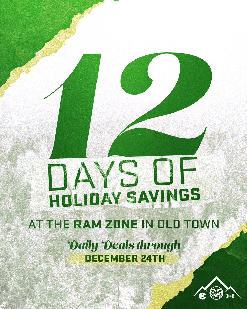 Need a last minute gift⁉️

Ram Zone in Old Town has you covered with the  1️⃣2️⃣ Days of Savings! 

🎁 Daily Deals through Dec. 24 🎁