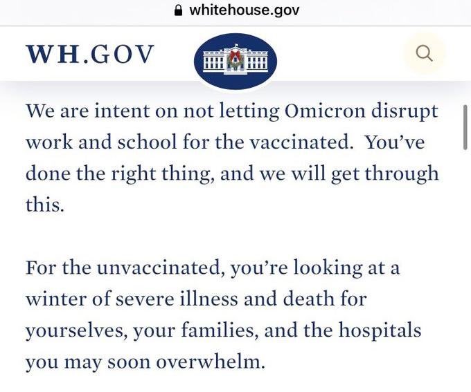 DanCrenshawTX's tweet photo. Our message: if you want to get vaccinated, get vaccinated. If you don’t, that’s your choice and no one else’s business.

Their message: if you don’t get vaccinated, prepare to die. Your loved ones too. They’ll also die. Also you’re a murderer. https://t.co/y2E2jz9c8k