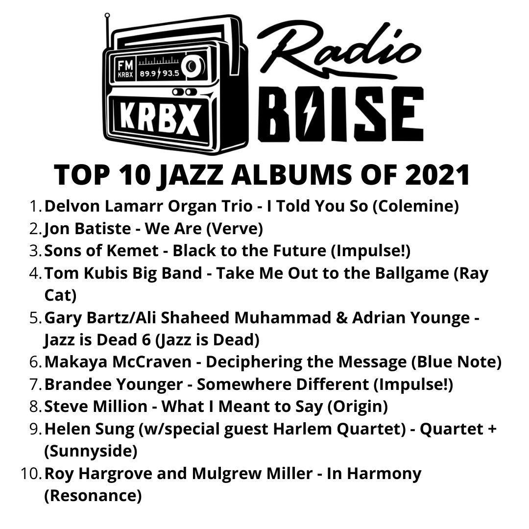 radioboise's tweet photo. We are oh-so-jazzed to bring you the Top 10 Jazz Albums of 2021!
#KRBX #RadioBoise #CommunityRadio #AllThatJazz https://t.co/et1wHS526U