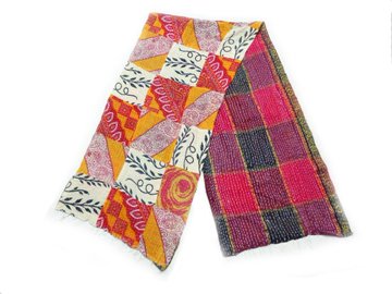 Vintage Kantha Scarf Cotton Bandana Sew Long Reversible Scarf Hijab Scarves SL04