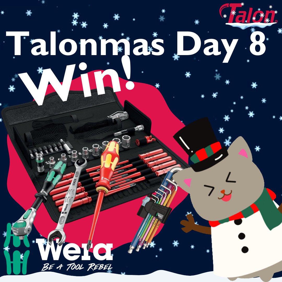Talonmas Day 8! Up for grabs is, Wera 135926 Kraftform Kompakt W1 Maintenance Kit &amp; Wera  Multicolour L-key 9pc. 

To Enter:⁠
➡️ FOLLOW 👍LIKE 🤜SHARE 😎TAG A MATE⁠
⁠
UK Entries Only. T&amp;C's apply.⁠

#talonmas #giveaway #christmascompetition #win #contest #giveaways #prize